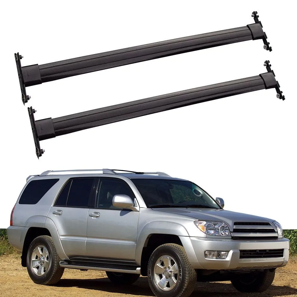 

Roof Rail Fits For Toyota 4runner 2003-2009 2PCS Cross Bar Cargo Bars Ajustable Crossbar Black