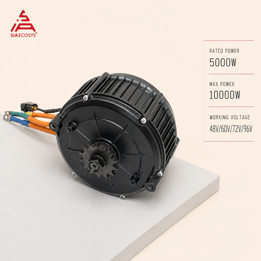 미국 창고에 보관 중인 QSMOTOR 미드 드라이브 모 - Mid Drive Motor Kit 72V 5000W 리뷰 및 가격