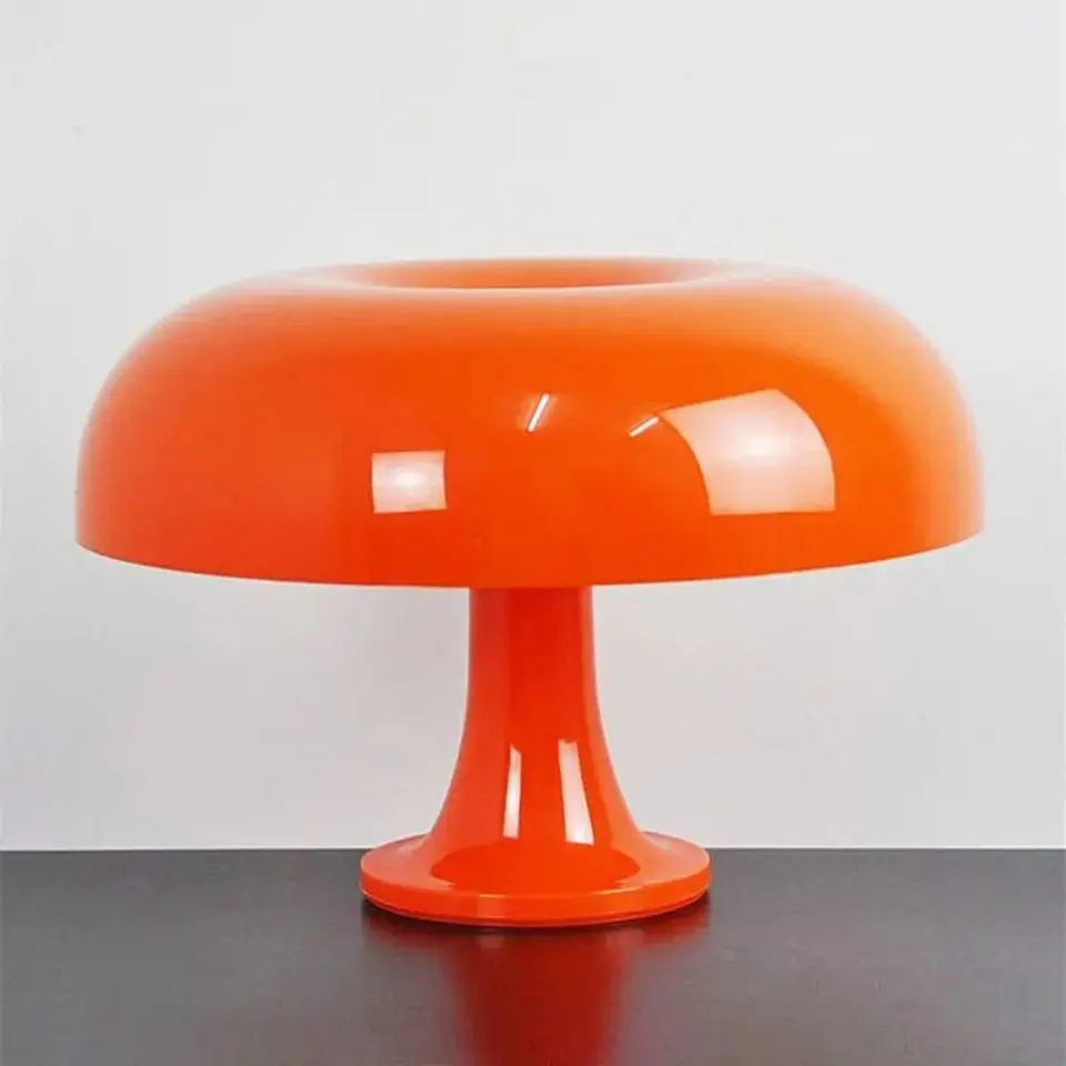 LED Mushroom Table Lamp Bedside Lamps Portable Dimmable Bedside Lamp with USB Charging Translucent Lampshade Table Lamp for Read