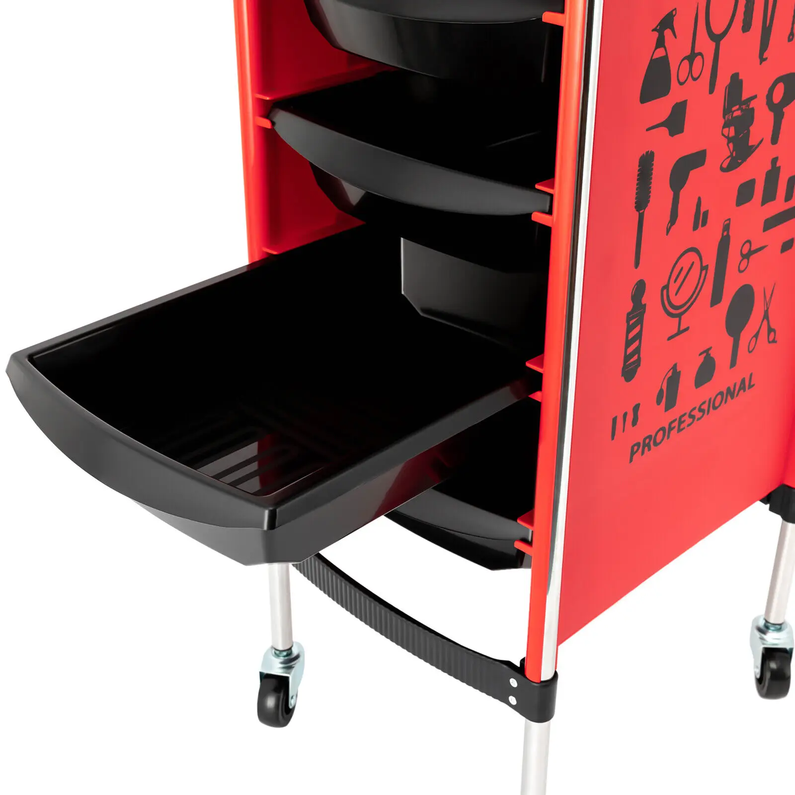 5 Level Kosmetic Studio Barber Cart Trolley Hair Salon Hairdressing