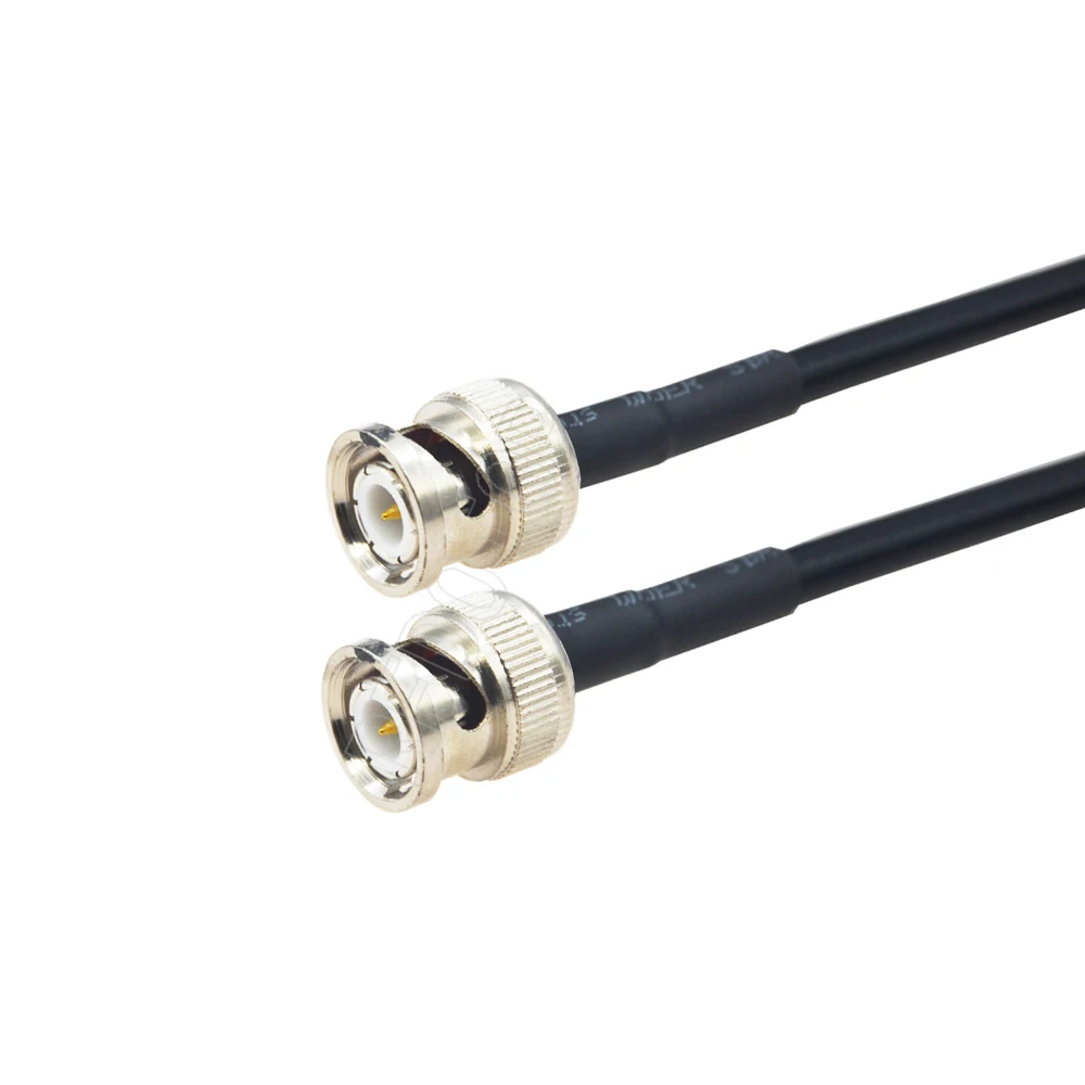 1Pcs BNC Male Plug to BNC Male Plug Connector 5D-FB 50-5 RF Coaxial Cable Pigtail 50 Ohm BNC Adapter RF Extension Jumper Cord image 4