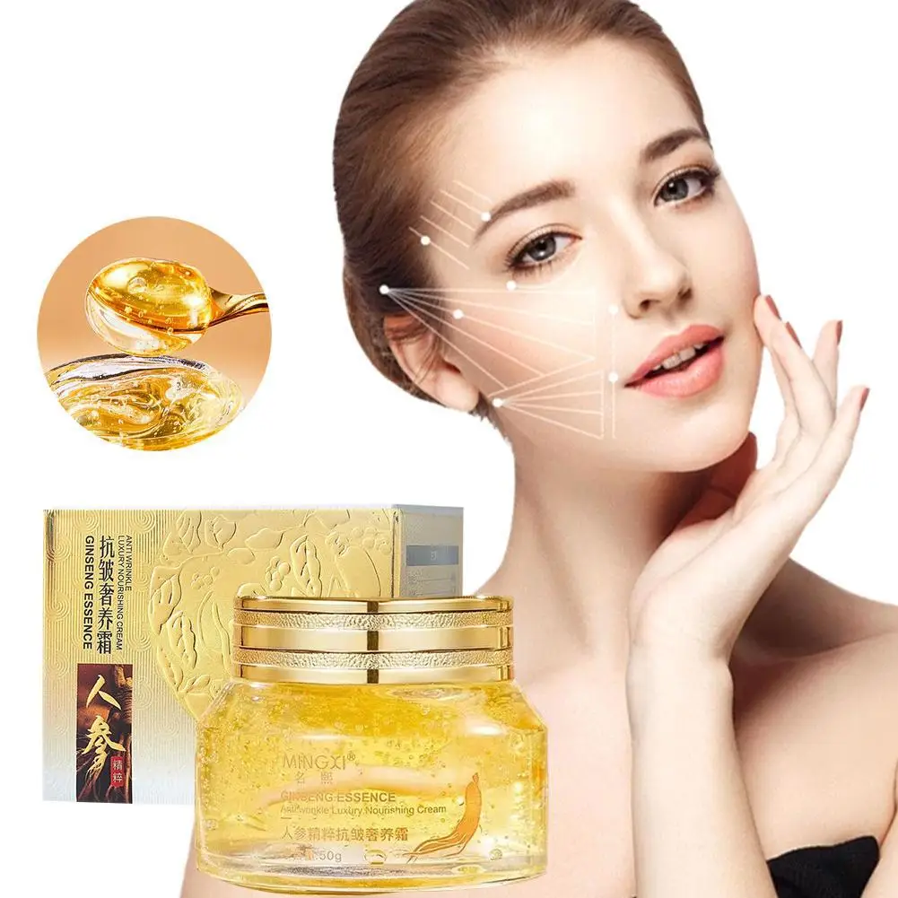 

Gold Ginseng Face Serum Polypeptide Lightening Skin Facial Care Hydration Smoothing Deep Products Moisturizing Serum Skin D0H9