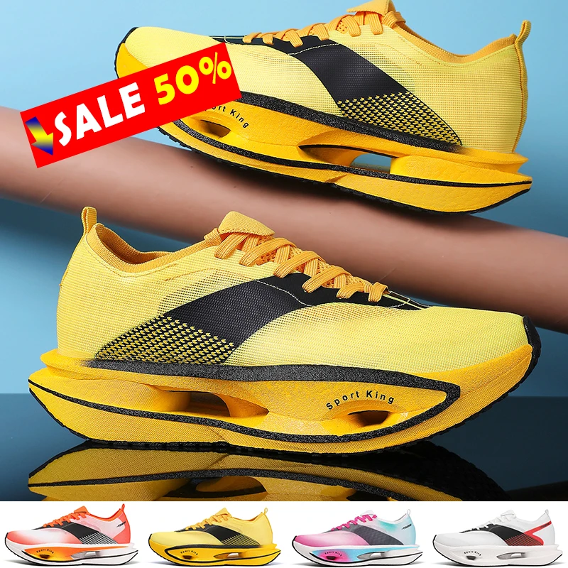 

Men's Sports Shoes Full Palm Carbon Plate Running Shoes Men's and Women Marathon Racing Shock-absorbing Athletics Training Shoes