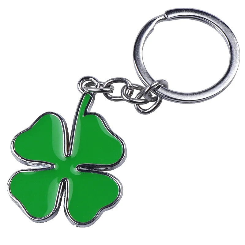 Green Four-Leaf Clover Lucky Keychain Keyring Pendant Quadrifoglio Decor Car Accessories For Alfa Romeo Giulietta 147 156 Valve