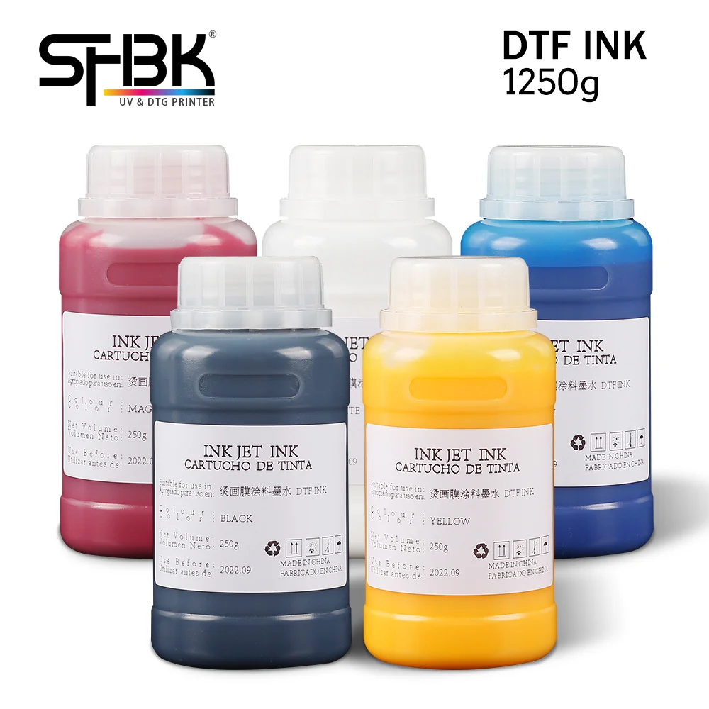 1 set of DTF ink 1250ml 1500ml for transfer ink of A3 A4 XP600 L1800 R1390 L805 TX800 DTF printer