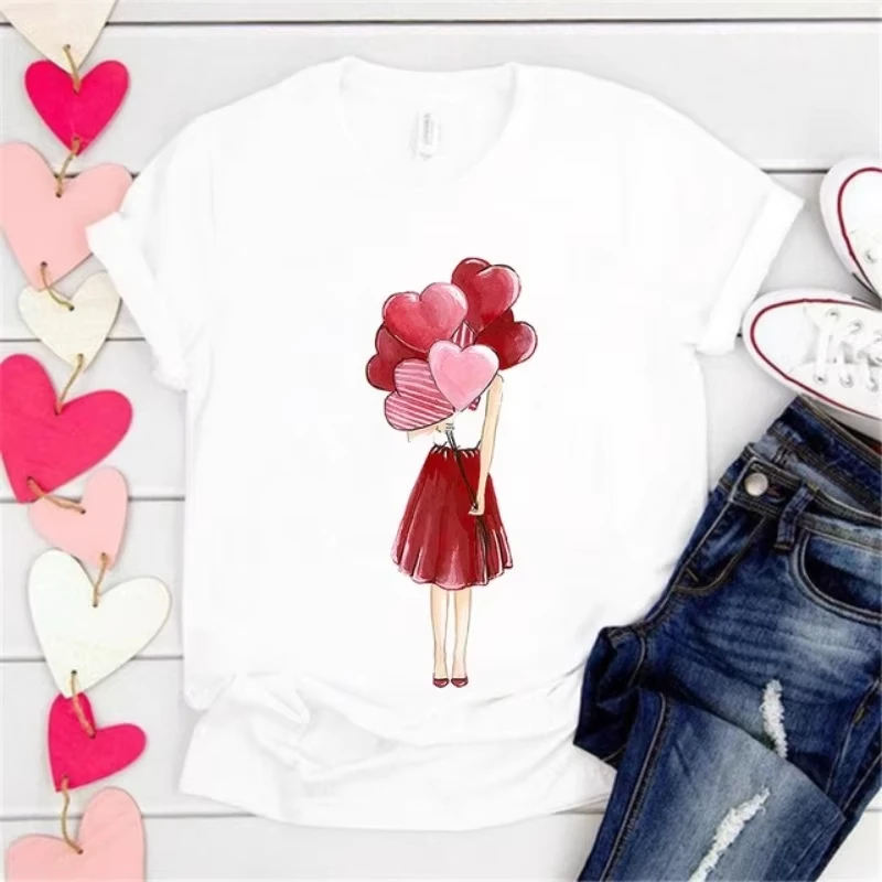 Good Comfortable and Soft with Unique Pattern Design That Is Fashionable and Trendy Plus-size Women's 180g Pure Cotton T-shirts,