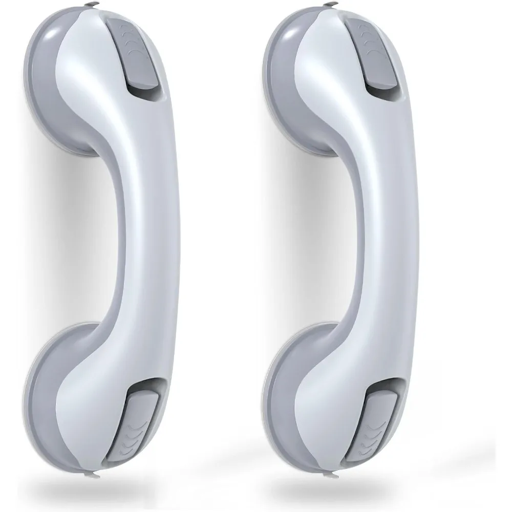 

2 упаковки всасывающих ручки для душа — 12-дюймовые опорные поручни для ванны и душа, всасывающие ручки для душа для пожилых людей, ультразахват