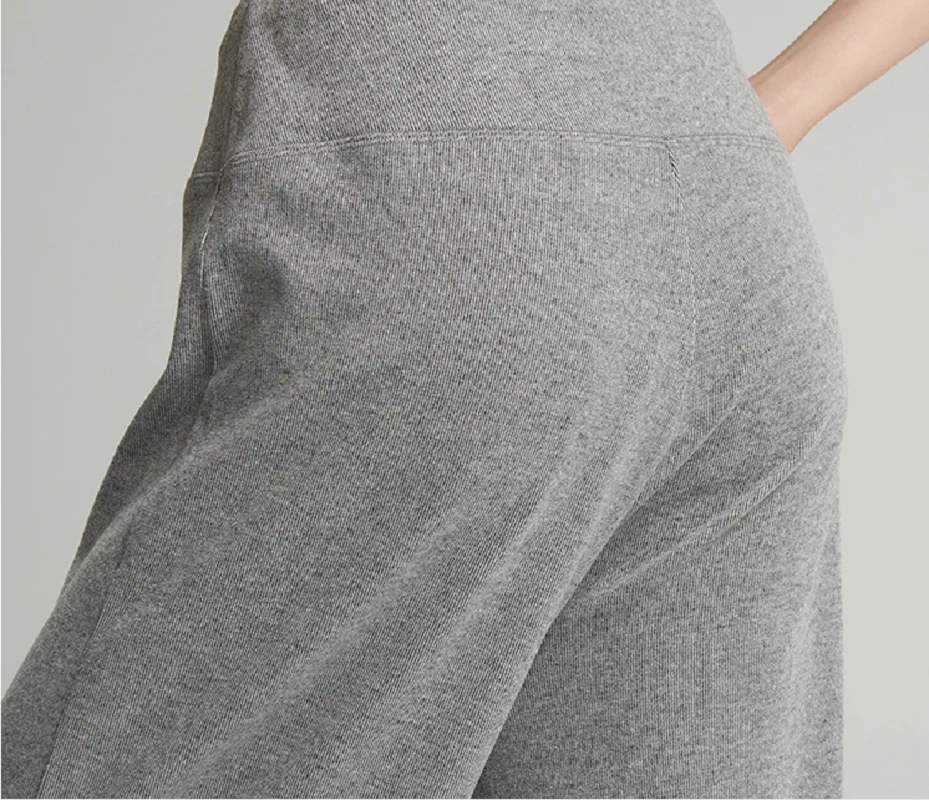 2025, nieuwe yoga sport fitness breien lange broek hoge elasticiteit losse comfortabele ademende wijde pijpen broek maat S-XL