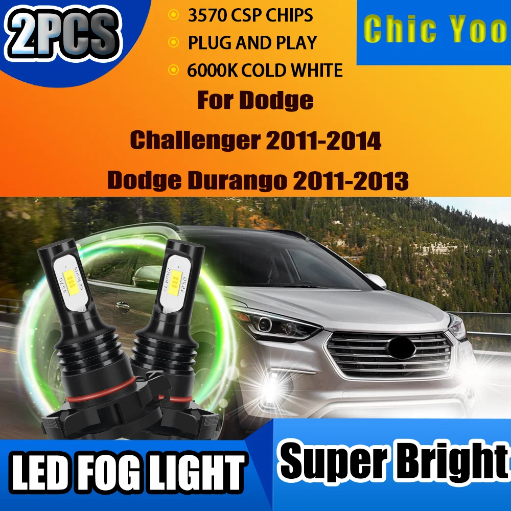 

Canbus LED Car Fog Light Bulb 20000LM High Power CSP Chips Auto Fog Lamps For Dodge Challenger 2011-2014 Dodge Durango 2011-2013