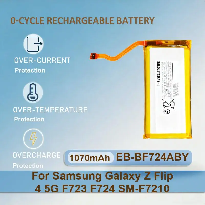 EB-BF724ABY Mobile phone Battery For Samsung Galaxy Z Flip 4 5G F723 F724 SM-F7210 1070mAh Real Capacity