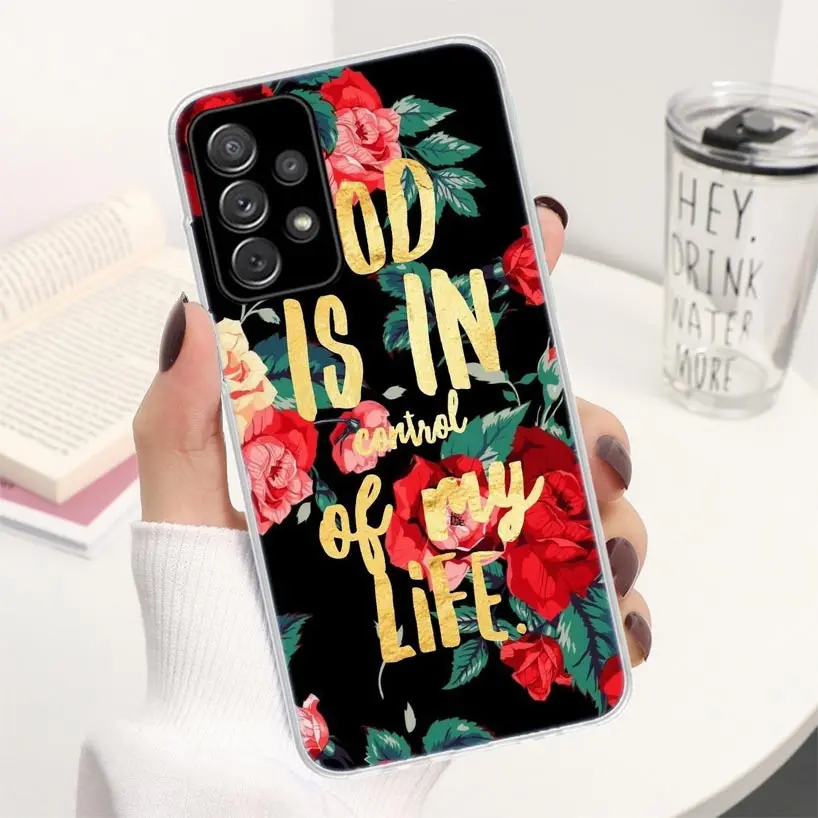 Bible Quotes Cheer Up Coque Phone Case For Samsung Galaxy A51 A50 A71 A70 A41 A40 A31 A30 A21S A20E A10 A11 A01 A6 A7 A8 A9 + Co