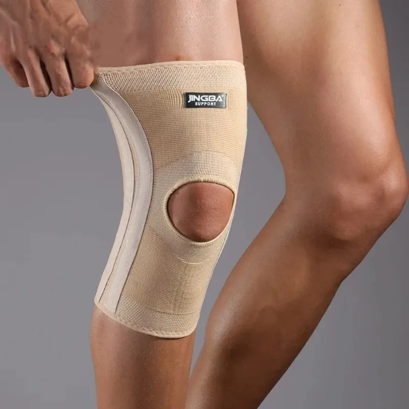 1PC High Elasticity Sports Knee Band Knee Support Brace Open Patella with Spring Bars Sports Fitness Protective Gear
