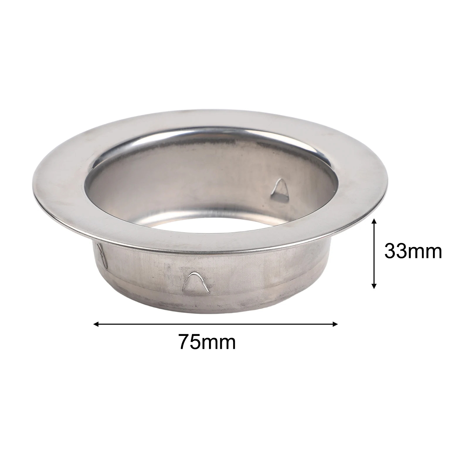 Stainless Steel Decorative Ring for Gas Water Heater Air Outlet Pipe Wall Holes with Secure Hook Mounting Design