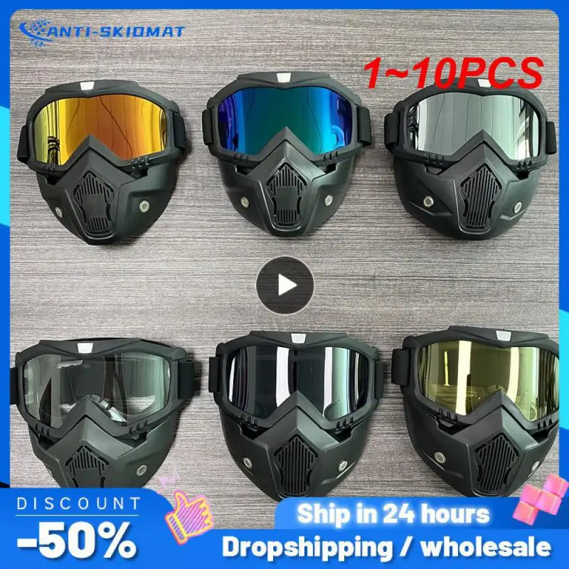 

1~10PCS Mask goggles motorcycle helmet off-road sports riding outdoor tactical goggles anti-wind and sand equipment