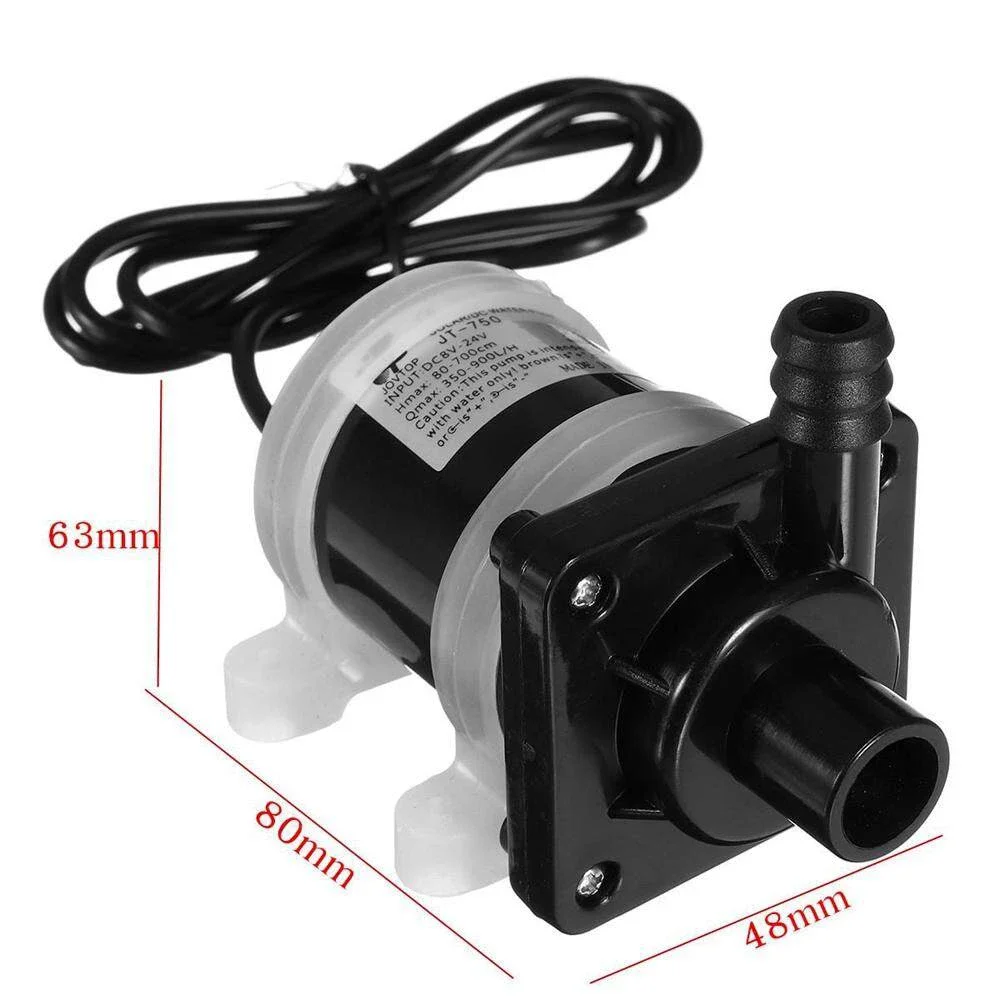 Solar DC Water Pump 12V/24V Mini High Pressure Booster Water Pump 700L/H 5M Lift Max