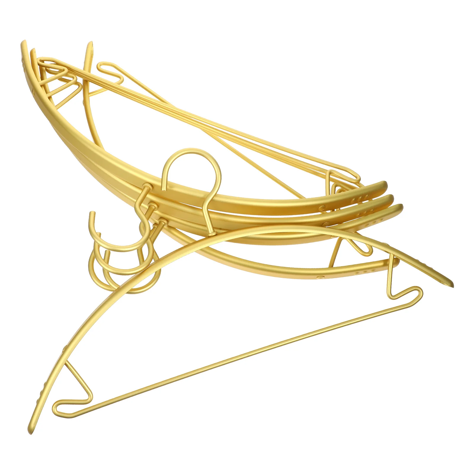 

5pcs Non-slip Metal Hangers for Clothes Drying Wardrobe Storage Pant Towel Scarf Foldable Strong Capacity Balcony Closet Space