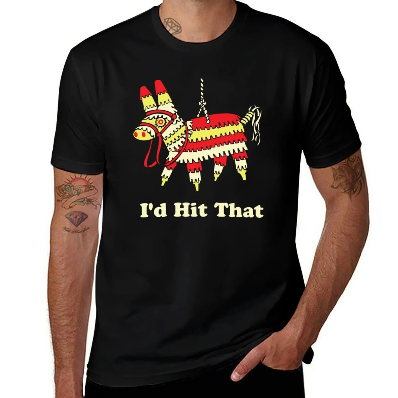 I'd Hit That - knocked Up Pi?ata T-Shirt Plus Size Outdoor Casual Top T-Shirt