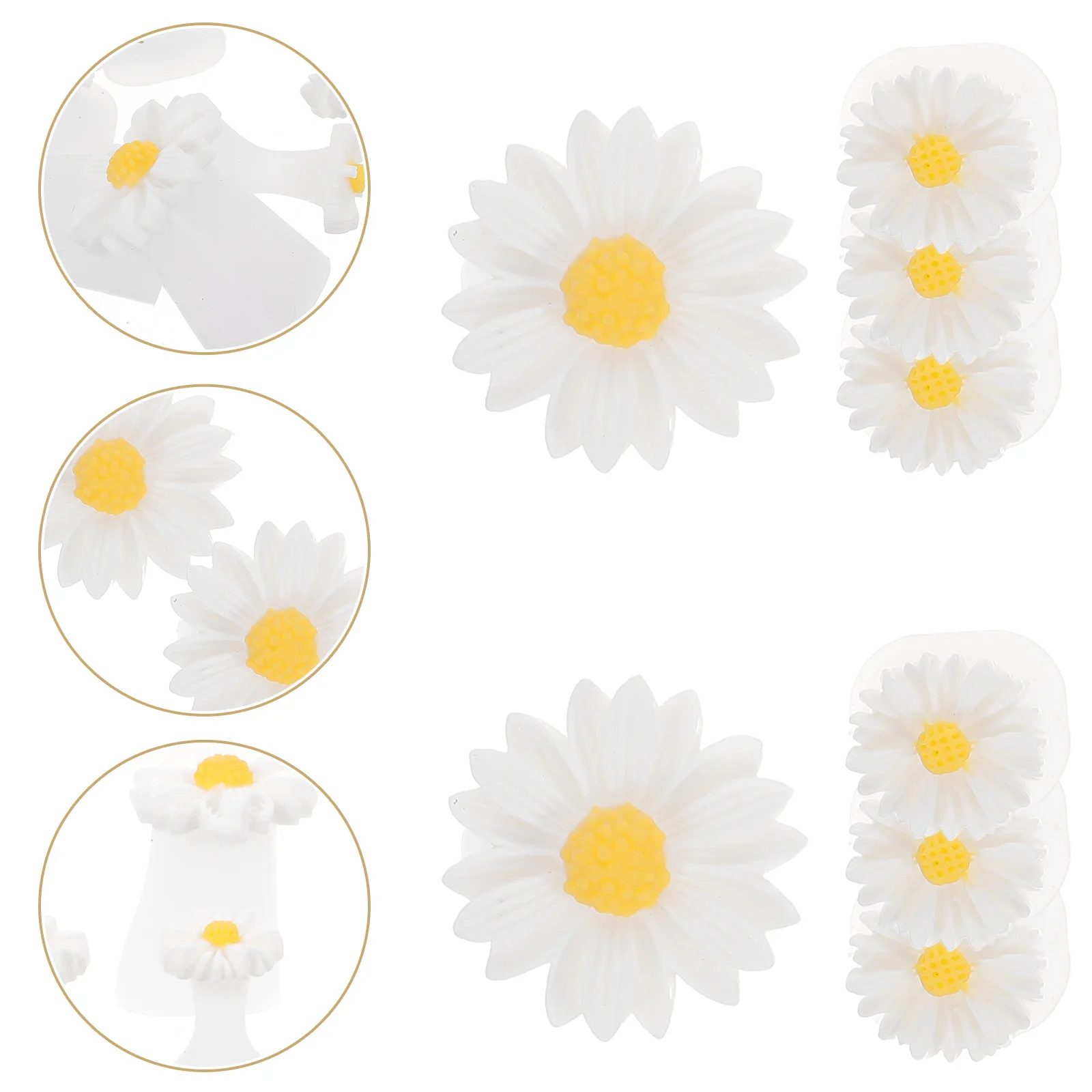 

Silicone Toe Separators Nail Art Tools Comfortable for Sandals and Flops Daisy Flower Design Silicone Toe Spacers