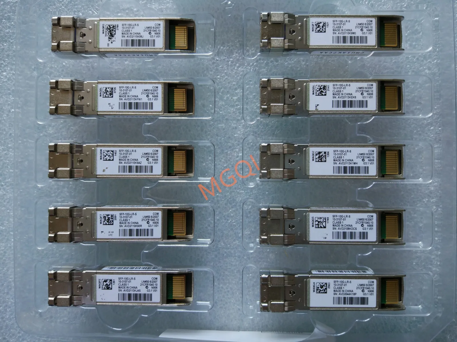 SFP-10G-LR-S/10G 1310NM SFP + Transceptor de fibra óptica de módulo único 10g lr sfp/10G interruptor adaptador