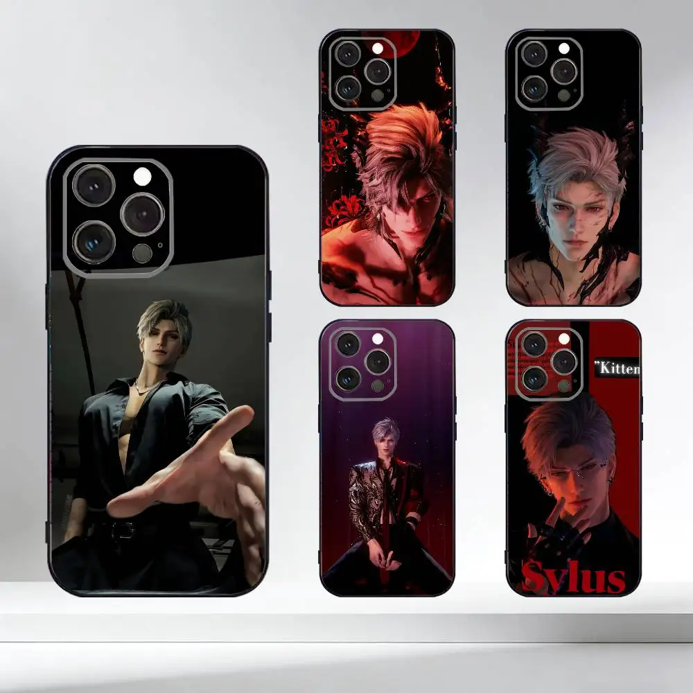 حافظة هاتف G-Game LOVE AND DEEP SPACE لهاتف iPhone 17,16,15,14,13,12,11 Plus، Pro Max، XS، غطاء أسود من السيليكون الناعم