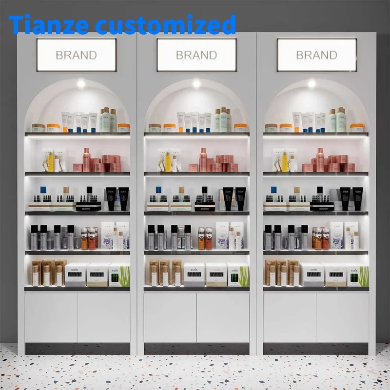 

（customized）Mirror Backing Hair Salon Cabinet Perfume Cabinet Makeup Display Wall Cabinet Furniture Shop