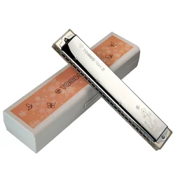 Tombo Harmonica Tremolo Hope No. 7624 24 Holes Professional Armonica Transparent ABS Comb Mouth Organ Musical Instruments Harp