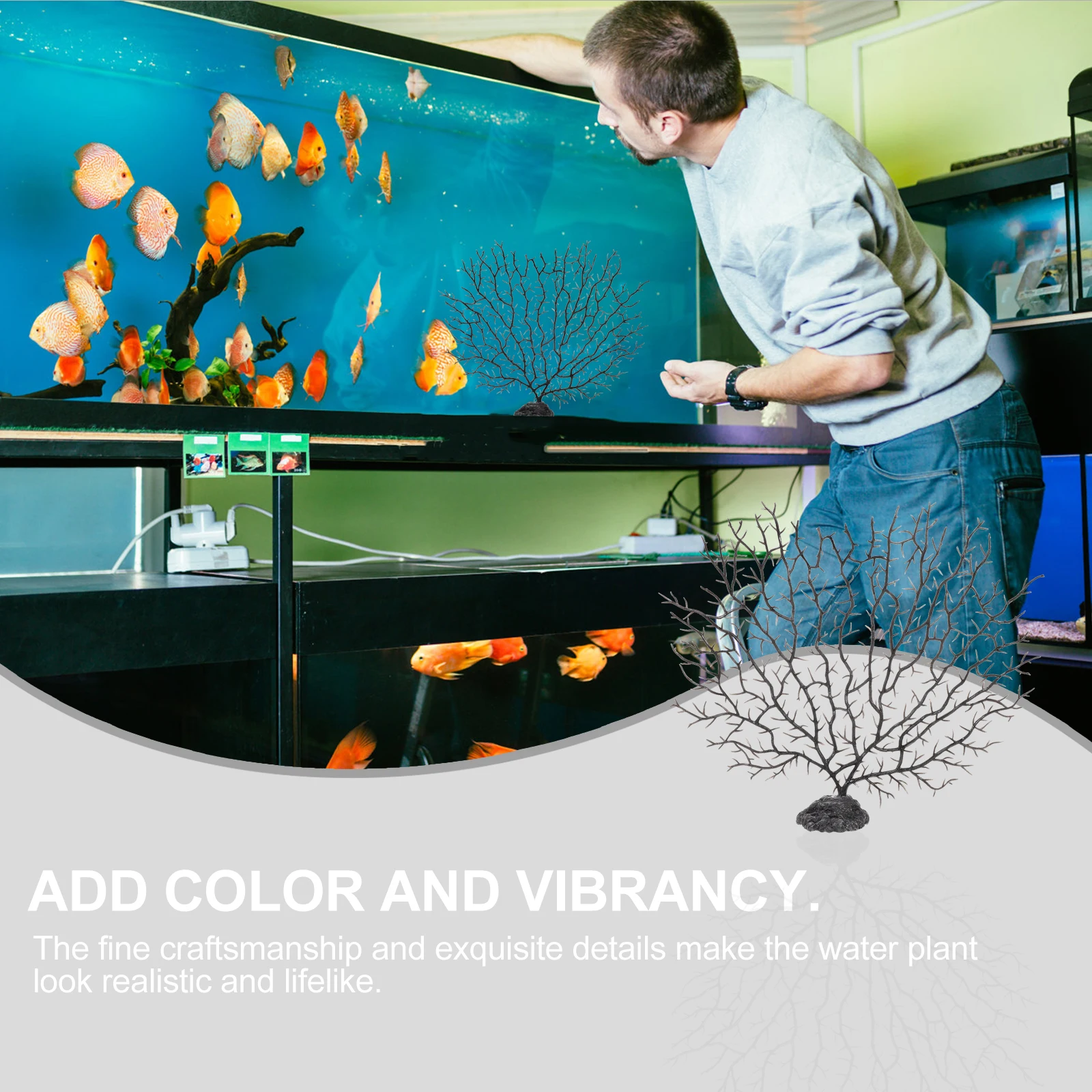 

Simulated Coral Tree Artificial Aquatic Plant For Fish Tank Decorations Aquarium Landscaping Plastic Coral Decoration Underwater