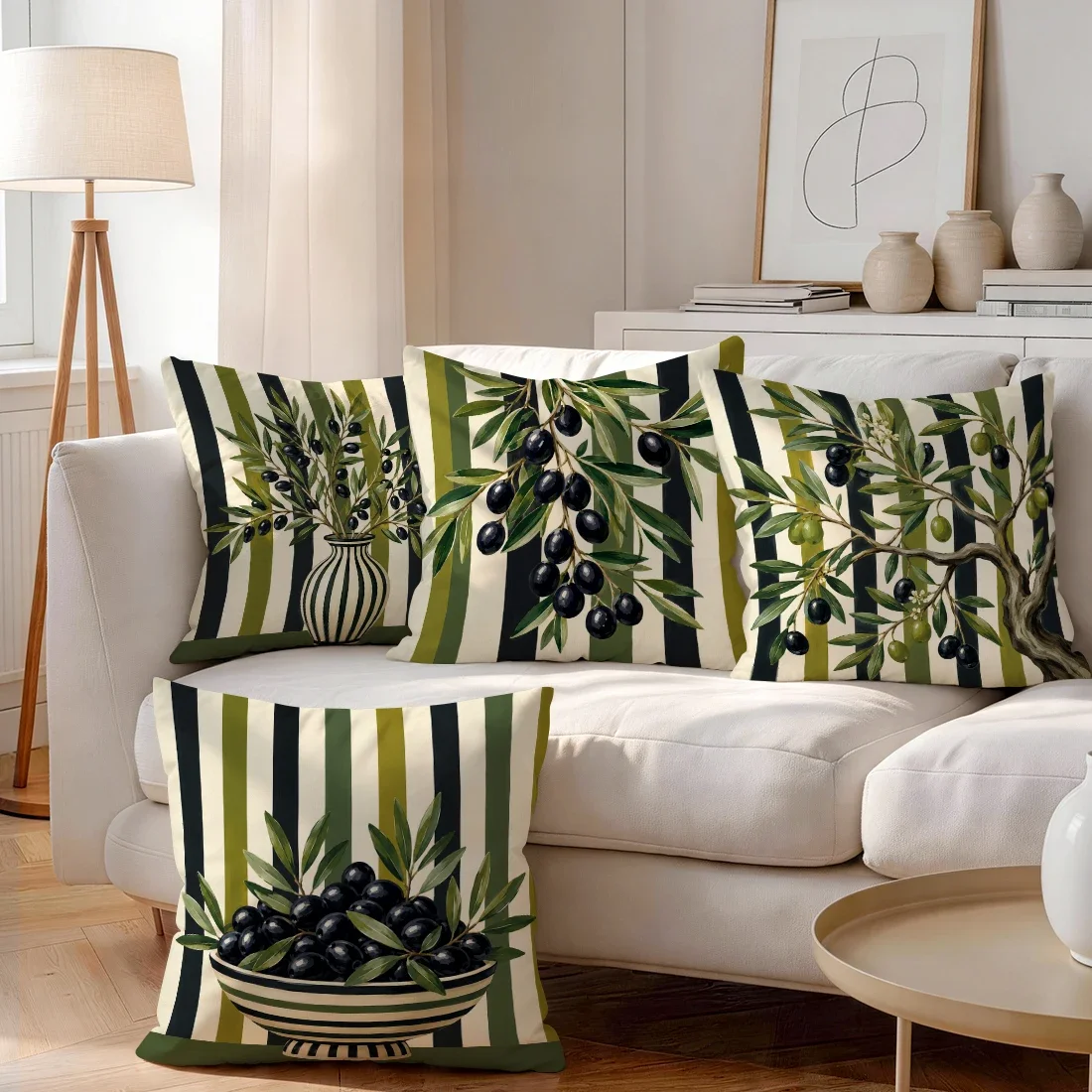1pcs/4pcs Olives Cushions Pillowcase Polyester Cushion Cover Throw Pillow Pillowcover Home Car Sofa Decor