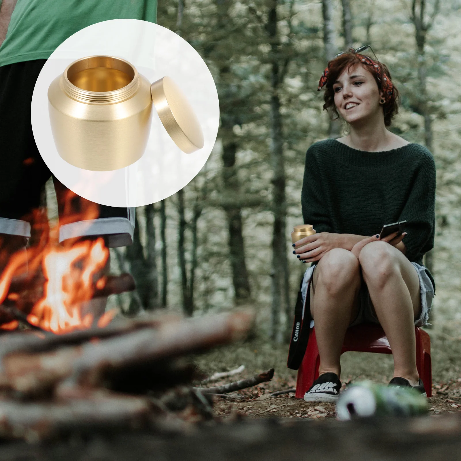 

Portable Tea Storage Canister Pure Copper Kitchen Decor Container for Tea Coffee Pills Mini Leaf Holder Small Jar