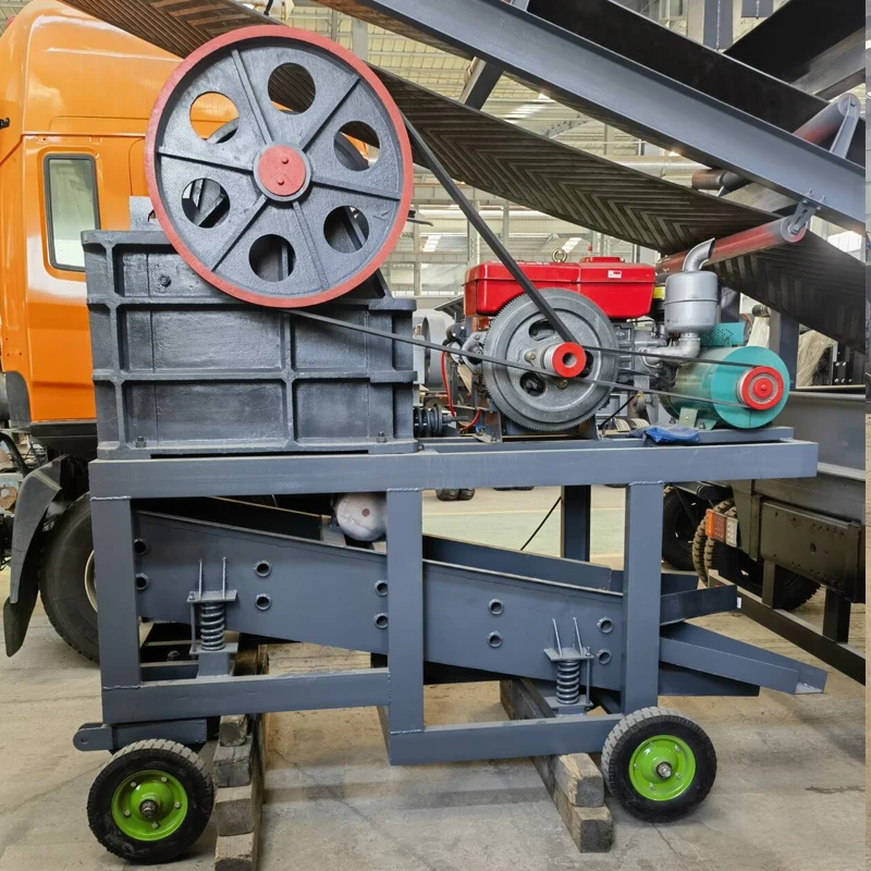 High Quality Small Model Marble Rock Aggregate 10tph Stone Jaw Crusher with Vibrating Screen