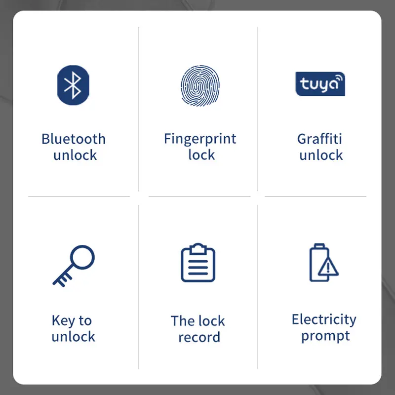 Kingku Smart Door Lock Fingerprint Tuya APP Remotely Unlock Interior Door Handle Biometric Knobs Security Digital Locks