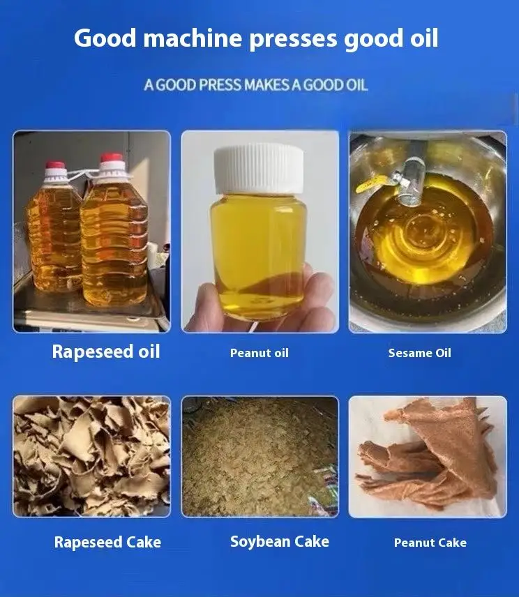 مزرعة 50 كجم/ساعة عباد الشمس المسمار الباردة ضغط الفول السوداني فول الصويا بذور الزيتون الاغتصاب النفط المسمار ضغط آلة الصحافة