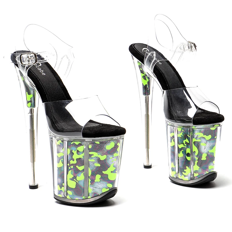 Leecabe 8Inch/20cm PVC Upper Platform Sandals  party High Heels Shoes Pole Dancing Shoes