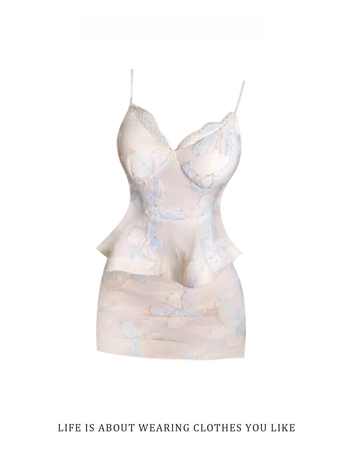 

Женский комплект облегающей юбки Pure Desire Lace Splicing ter, лето 2022, корейский комплект Sle Faionable, большие размеры