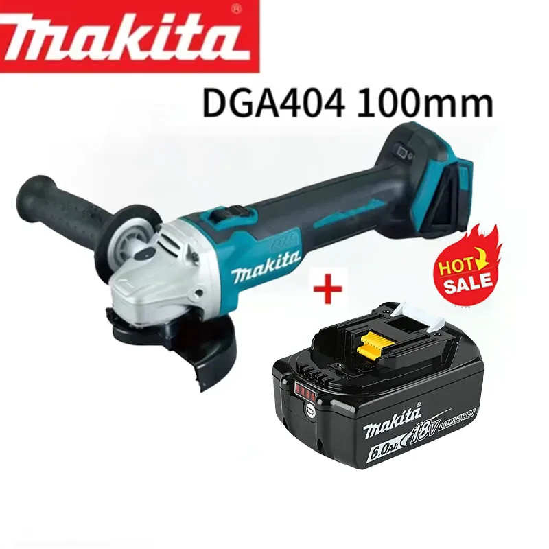 

Makita 18V 100mm DGA404 Brushless Lithium Electric Angle Grinder Rechargeable Cutting Machine High Power Polishing Machine