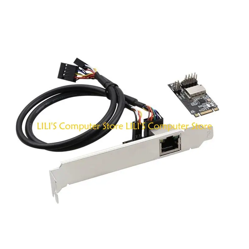 

A52B MINI PCIE Gigabit Adapter Card for M.2 B-Key M-key to RJ45 Ethernet Adapter with RTL8111H 1000Mbp High Speed