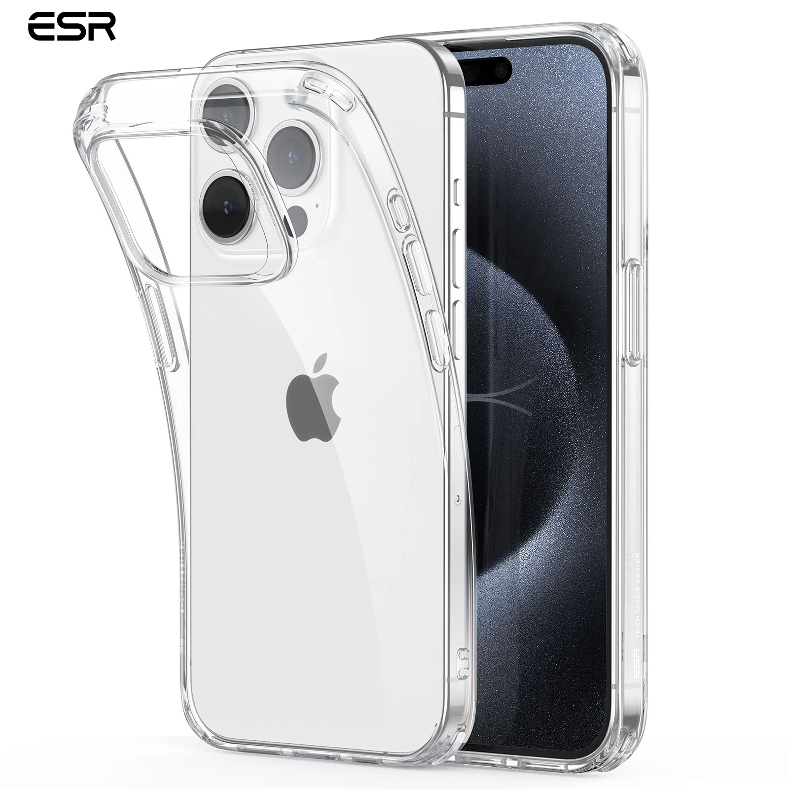 

ESR for iPhone 15 Pro Max Case Clear Back Cover for iPhone 15 Pro Transparent Case for iPhone 15 / 15 Plus Zero Clear Case