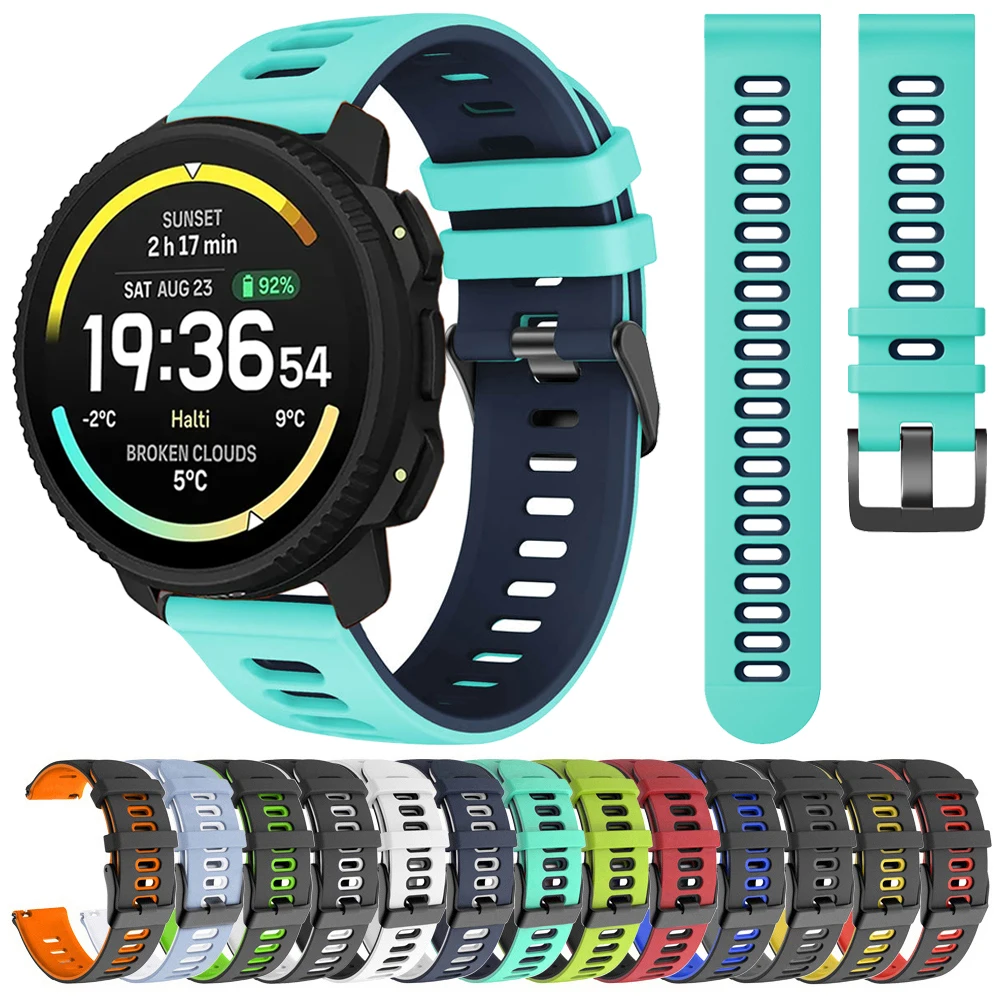 Silicone 22 20mm Watch Strap For Suunto Vertical 2 Bands 5 9 PEAK PRO/RACE 2 Run S/Ocean COROS PACE 4 3 2  Replacement Bracelets