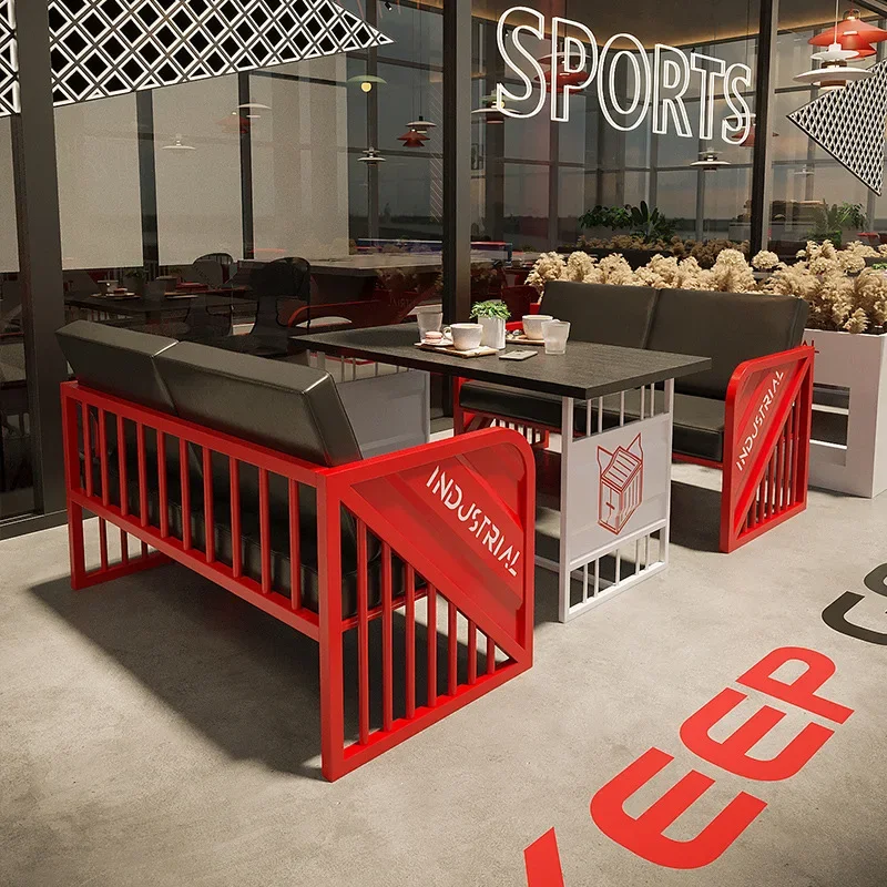 Industrial style bar Tables and chairs Clear bar Music dining bar Card seat Sofa BBQ shop Cafe Bistro Commercial sofa