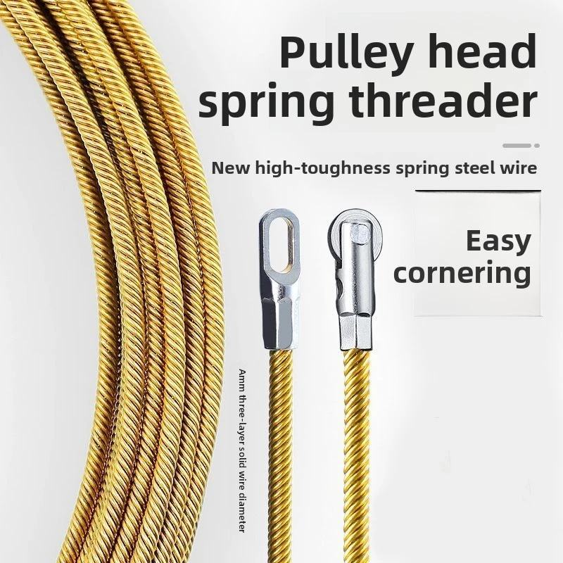 Picture 4: Multi-purpose wire threading tool, electrician's cable puller, steel  guide, spring  threader