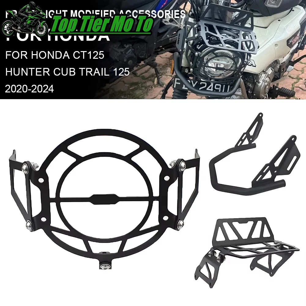Motorcycle Headlight Grill Cover Front Head Light Lamp Protector Guard For Honda CT125 Hunter Cub Trail 125 CT 125 2020-2024