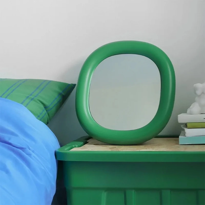 

Cream Desktop Makeup Mirror 34cm Wall Mirror Women Vanity Cosmetic Mirrors Home Decoration Wall Decor Kawaii Makeup