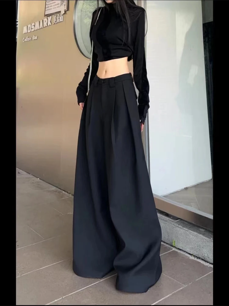 Women\'s White Baggy Pants Vintage Y2k Parachute Pants Harajuku Aesthetic Oversize High Waist Trousers 2000s Fashion Clothes 2025