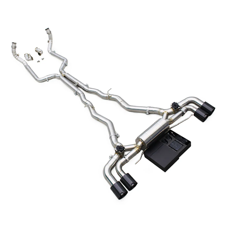 ODM Full Exhaust System for BMW M8 F91/F92/F93 4.4TT 2019-2023 Straight-through Downpipe Valved Catback Muffler With MP Tips