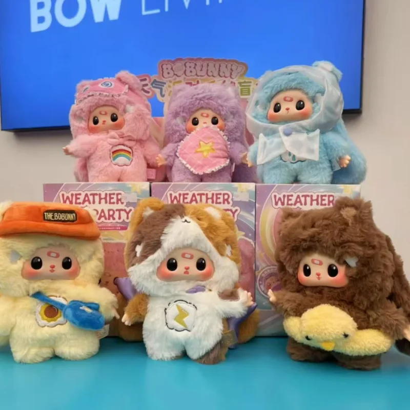 

Bobunny Blind Box Weather Party Rain On Shine Series Trendy Anime Peripheral Soft Doll Collectible Toy Children Kawaii Gifts