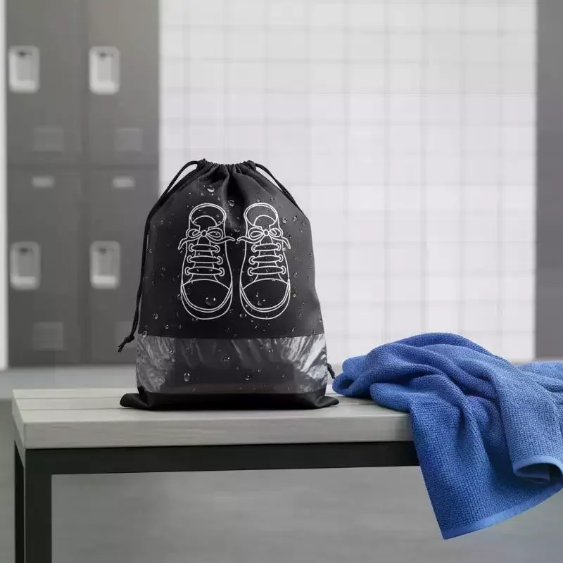 Non-woven Shoes Bag Waterproof Dustproof Travel Bag Portable Drawstring Bag For Shoes Storage