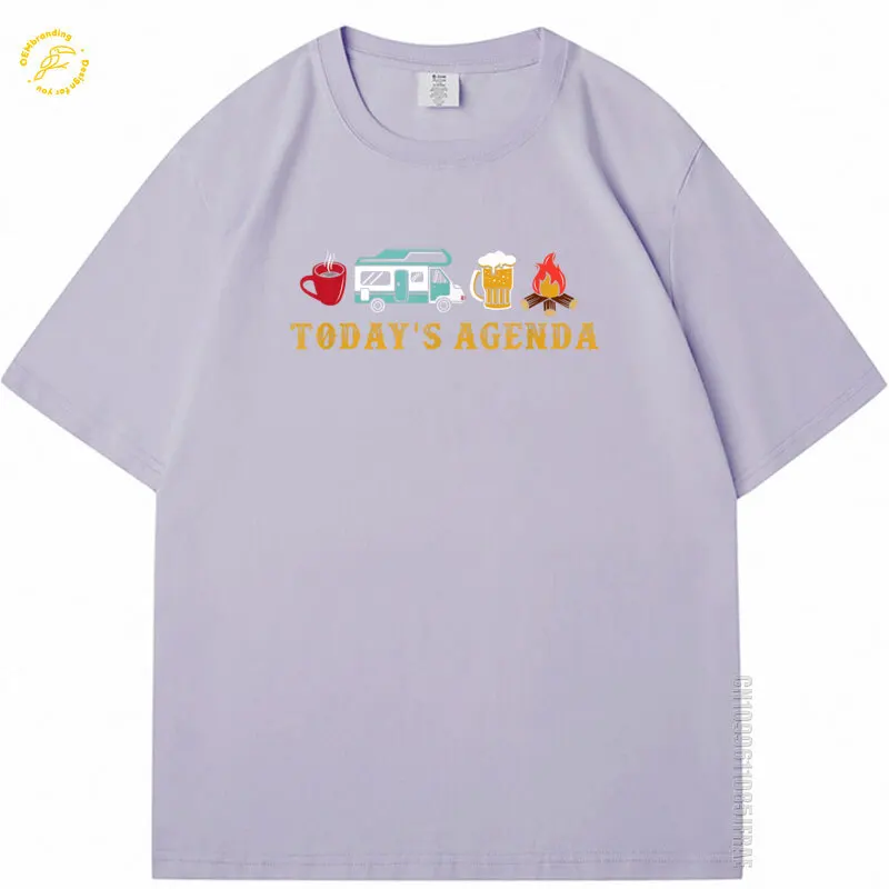 2025 Camper Tees 100% Cotton Man Tshirt Rv Campin Lover Agenda Oversized T-Shirt Red T Shirt For Man ملابس رجالي ملابس رجاليه