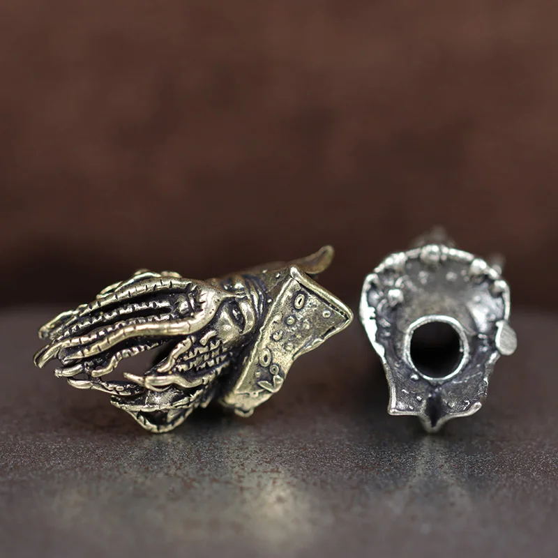 خرزات سكين نحاسية بوجه أخطبوط قرصان، أساور منسوجة يدوياً، إكسسوارات تعليق خارجية - 2