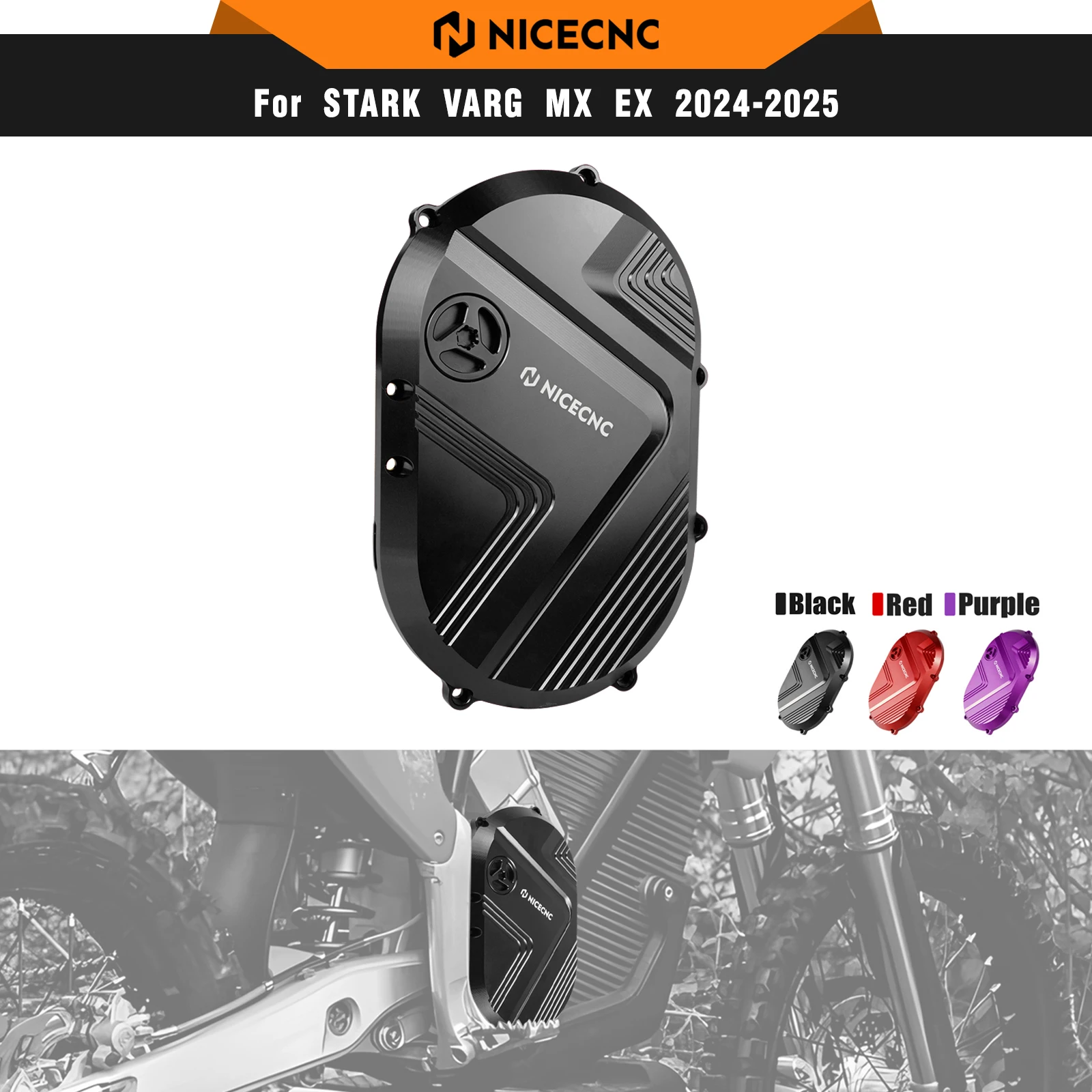 NICECNC For Stark Varg EX 80hp 2024 2025 2026 Electric Dirt Bike Right Large Motor Cover Guard For Stark Varg MX Stark Varg SM