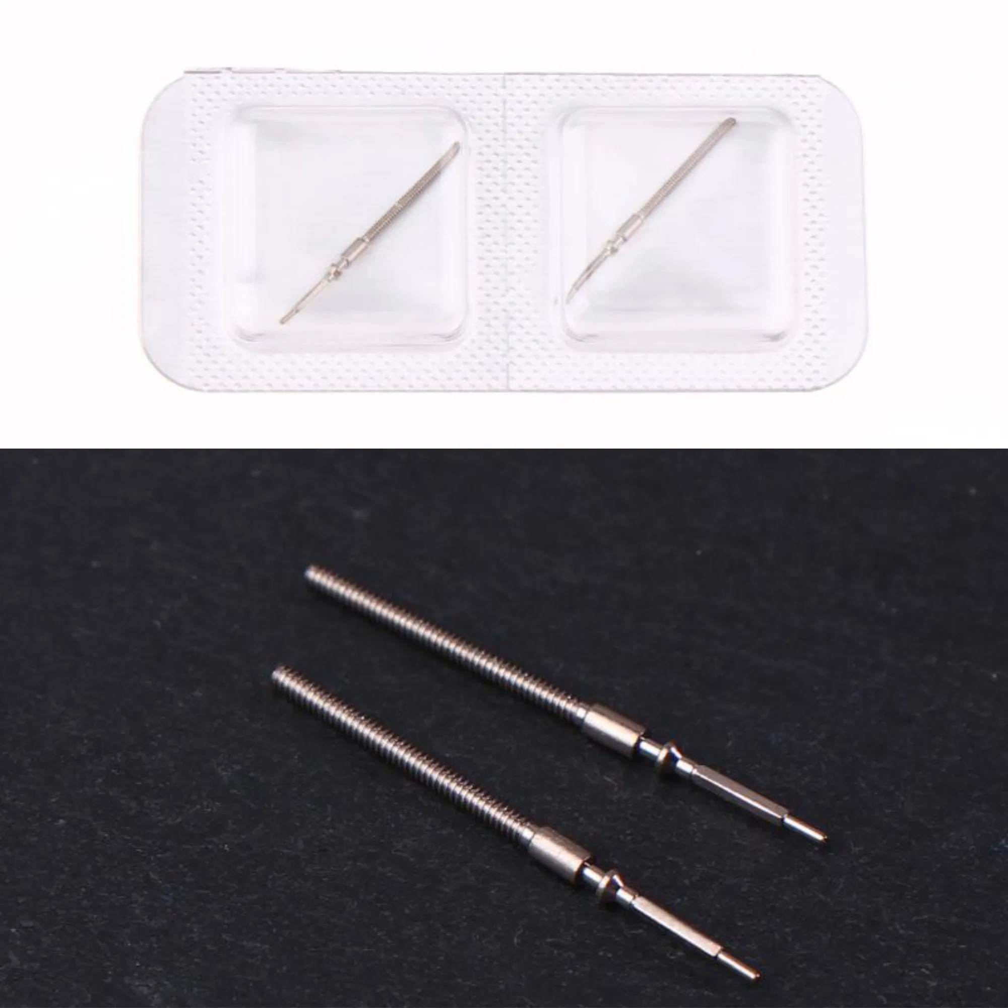 2x Professional 3135 Winding Stem Movement Repair 3135 Movement Winding Stem Steel Handle Rod Steel Stem Crown Metal Watch Stems